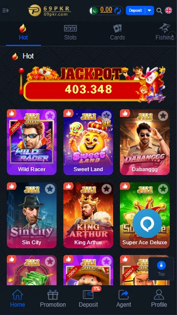 69pkr game APK interface